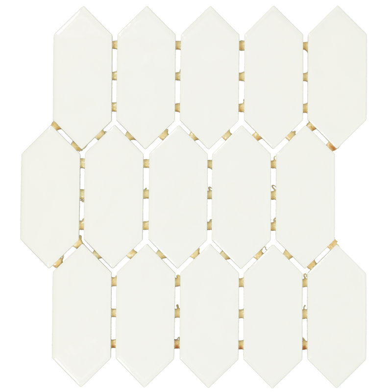 Itona Tile 2 x 5 Picket Mosaic Tile (12 PC Per Carton) (8.76 SQFT Per Carton), Elegant White