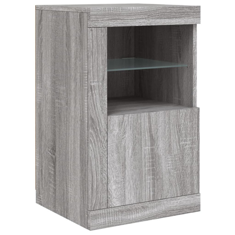 Carisse Iron 1 - Door Standard Accent Cabinet, Grey Sonoma