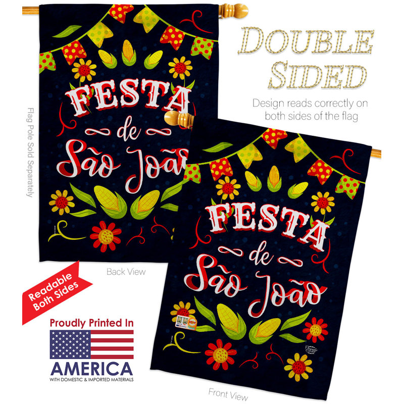 Double Sided 40'' H x 28'' W Polyester House Flag