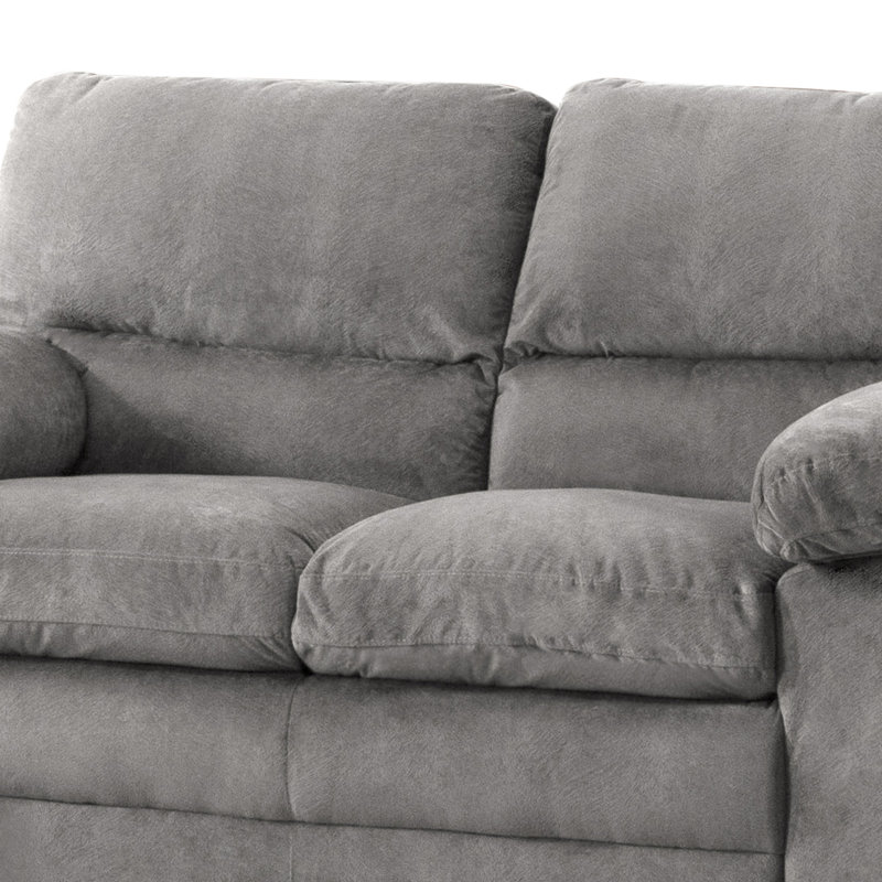 Causeuse Ehrenberg, H 37 po x l 62,2 po x P 36,2 po, 100 % polyester gris