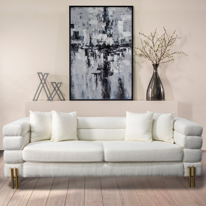 Modern Abstract Metal Sculpture - Contemporary Geometric Accent Decor Featuring Angular Intersecting Rectangles in Cast Aluminum and Stone for Bold Dimensional Display Art