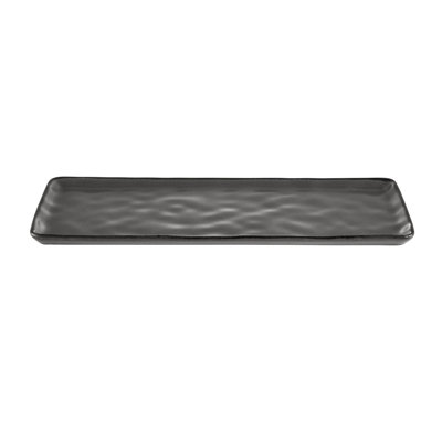 CAC China Rect. Platter Dark Green 14"