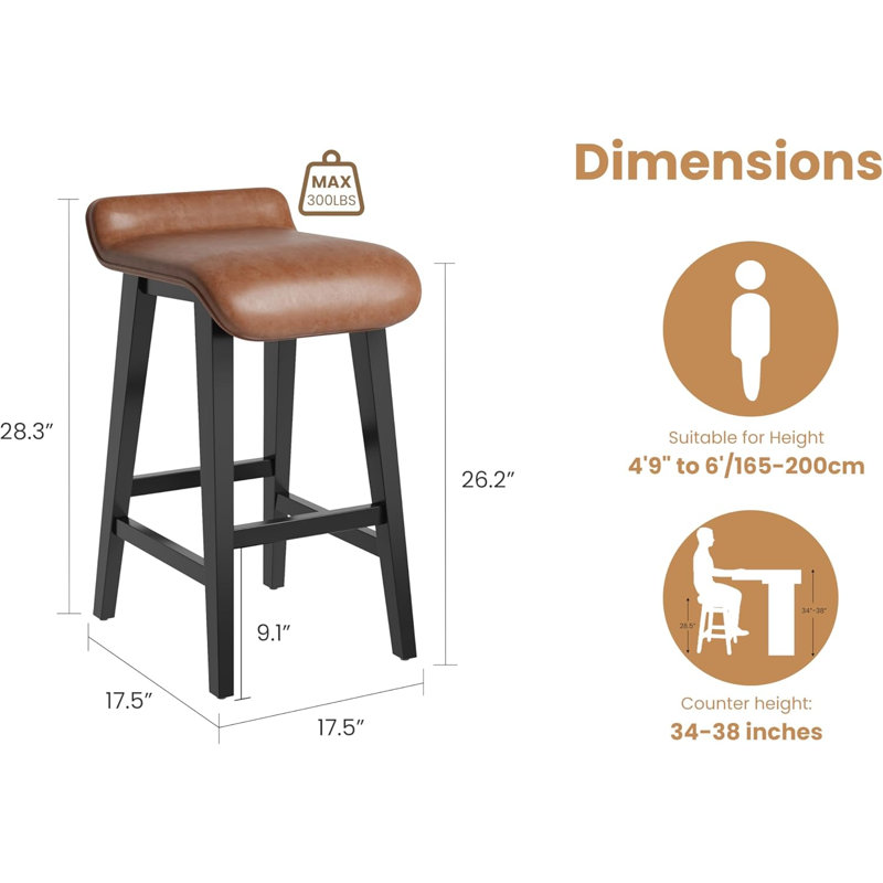 Counter Stool with Metal Frame, 68.83, 2