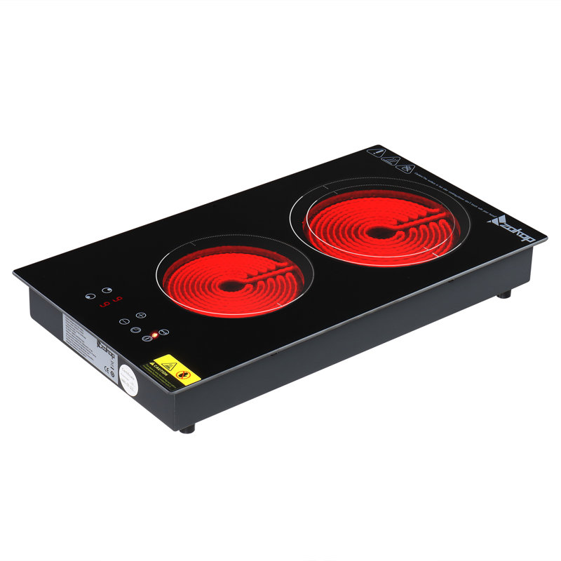 Winado Black Electric 2 Burner Cooktop