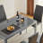 Trasi Glass Top Metal Base Dining Table