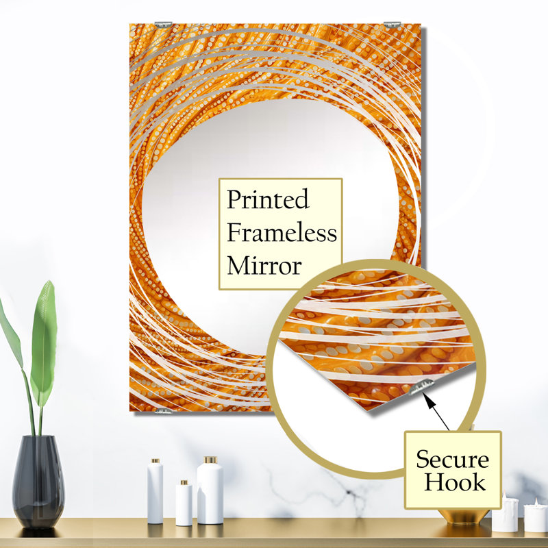 Powar - Miroir mural à collage abstrait, décor MIR131733, 32 po x 24 po