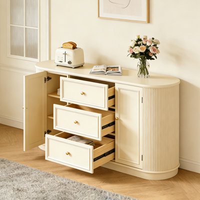 Nordic style minimalist solid wood sideboard