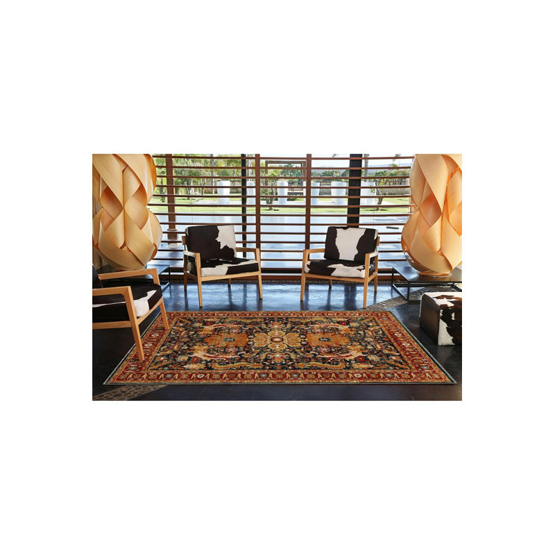 Tapis orange lavable à motif orange, Tapis de couloir 4 pi 11 po x 9 pi 10 po inclus