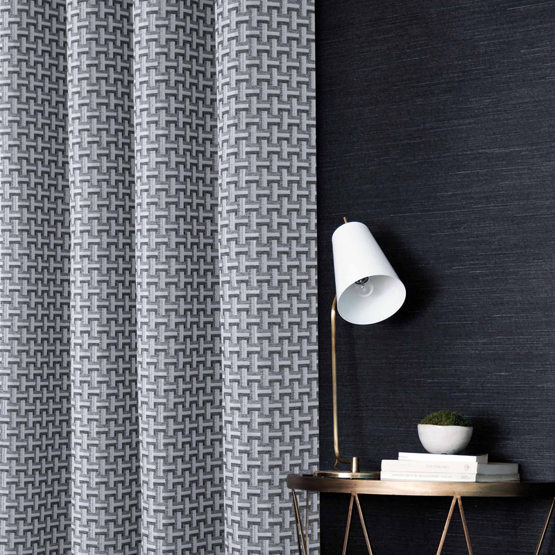 Reynardo Linen Room Darkening CURTAINS Pair, 114cm Width x 137cm Drop, Grey