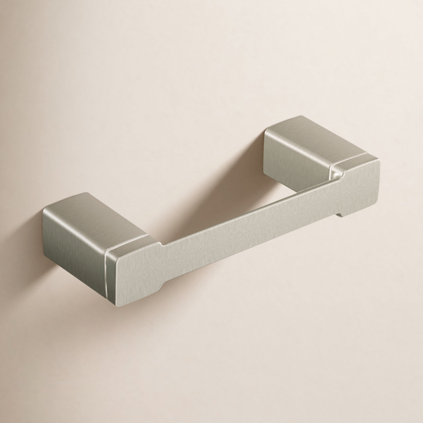 90 Degree Wall Mount Toilet Paper Holder, Brushed Nickel