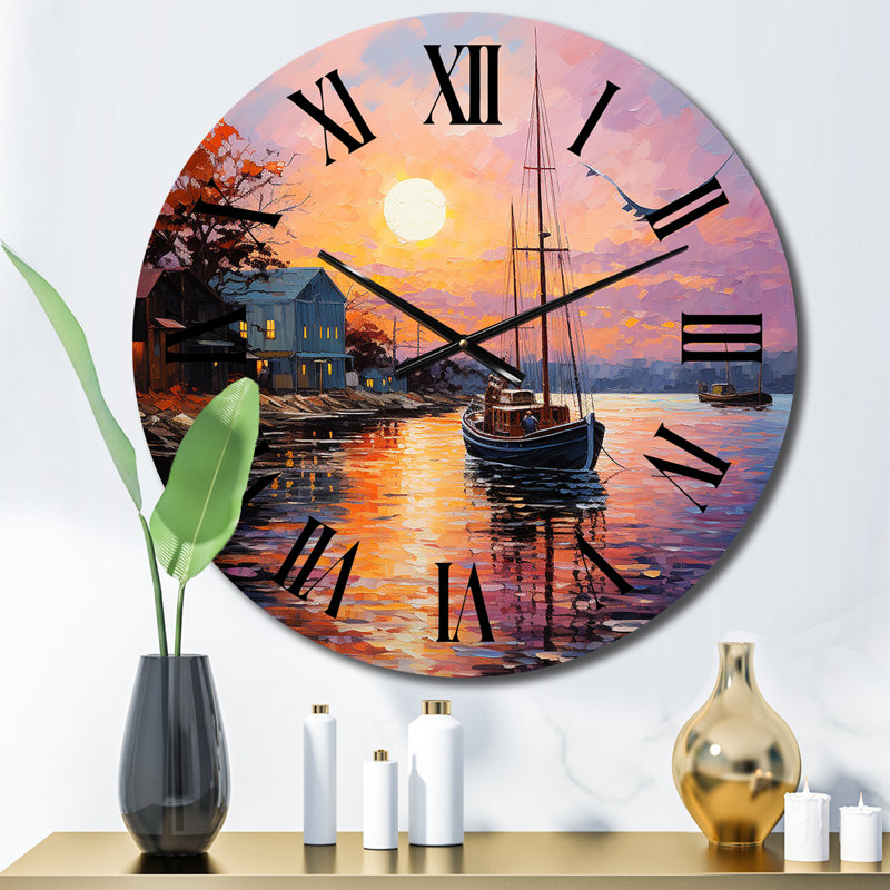 Charlestine Metal Wall Clock, 23" H x 23" W
