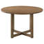 Billie Dining Table, Brown Wood Frame, Cross Legs, Round 46 Inch