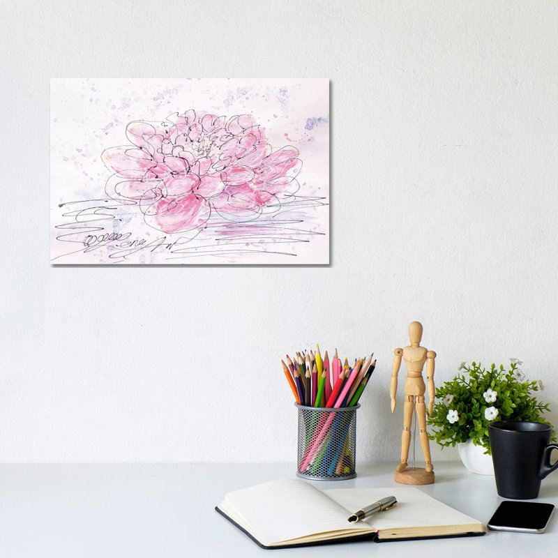 Lotus by OLena Art - Gallery-Wrapped Canvas Giclée on Canvas, No Frame, 20.32 cm H x 30.48 cm W
