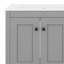 Meuble-lavabo 36 po avec lavabo en céramique, meuble-lavabo avec 5 tiroirs à fermeture en douceur et 2 portes à fermeture en douceur-60267179