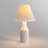 17.32"White Ceramic Table Lamp With White Folding Lampshade