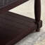 Grande table basse carrée avec repose-pieds en lin capitonné et grand repose-pieds avec tablette en bois massif-1044705474