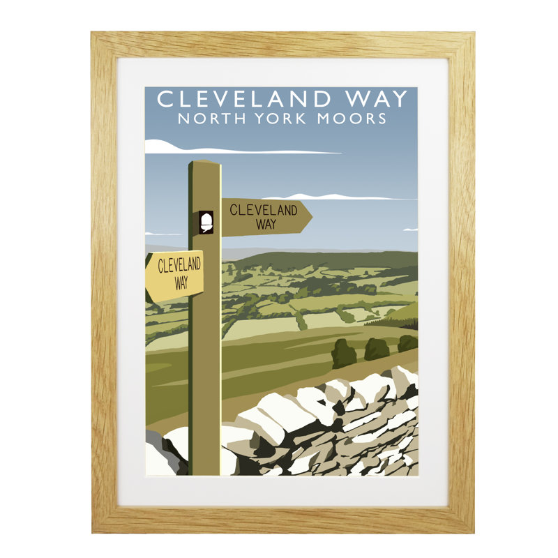 Cleveland Way 2 by Richard O'Neil - Print, Oak Wood Frame, 43.5 cm H x 33.5 cm W x 2.2 cm D