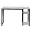 Bureau d'écriture rectangulaire blanc antique et noir à 2 tablettes-397040790