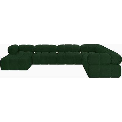 Hise Upholstered U-Shaped Sectional Reversible