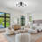 Theis 22in. 6 light Semi Flush Mount Sputnik Chandelier Modern Linear Kitchen Ceiling Mount Light-1800823243
