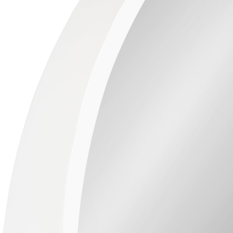 Ali-Rose Round Mirror, White