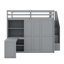 Lit mezzanine avec garde-robe, bureau et tablettes-1076254575