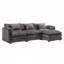Canapé modulaire surdimensionné de 112 pouces, canapé-lit modulaire en L en chenille moderne avec repose-pieds mobile et mousse à mémoire de forme-1453565563
