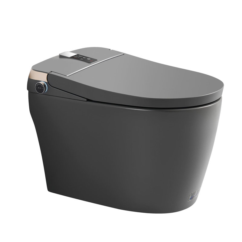 Smart Toilet With Warm Water Sprayer And Dryer Tankless Floor Mount Bidet Toilet LED Digital Display Toilets With Bidet Built In