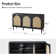 Castyn 56" Wide Rattan Door Sideboard with Adjustable Shelves
