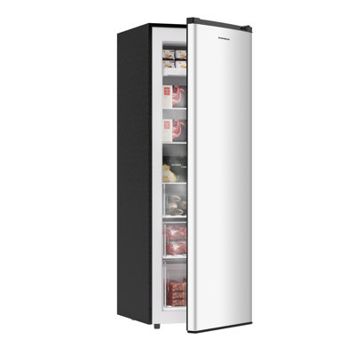 BANGSON 7.0 Cu.Ft Upright Freezer Garage Ready, Convertible Upright Freezer/Refrigerator for Kitchen, Garage, Apartment,Silver