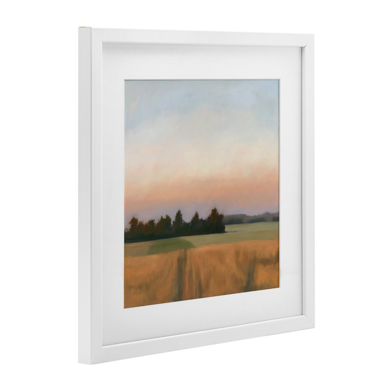«Country Harvest Evening», reproduction encadrée sous verre, conception de Megan Lightell, H 13 po x l 13 po
