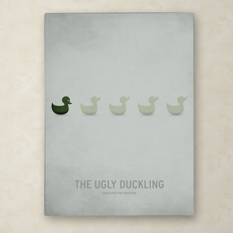 « stupide duckling », art sur toile, H 24 po x l 18 po x P 2 po