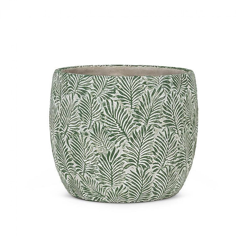 Boîte à fleurs à motif de feuilles