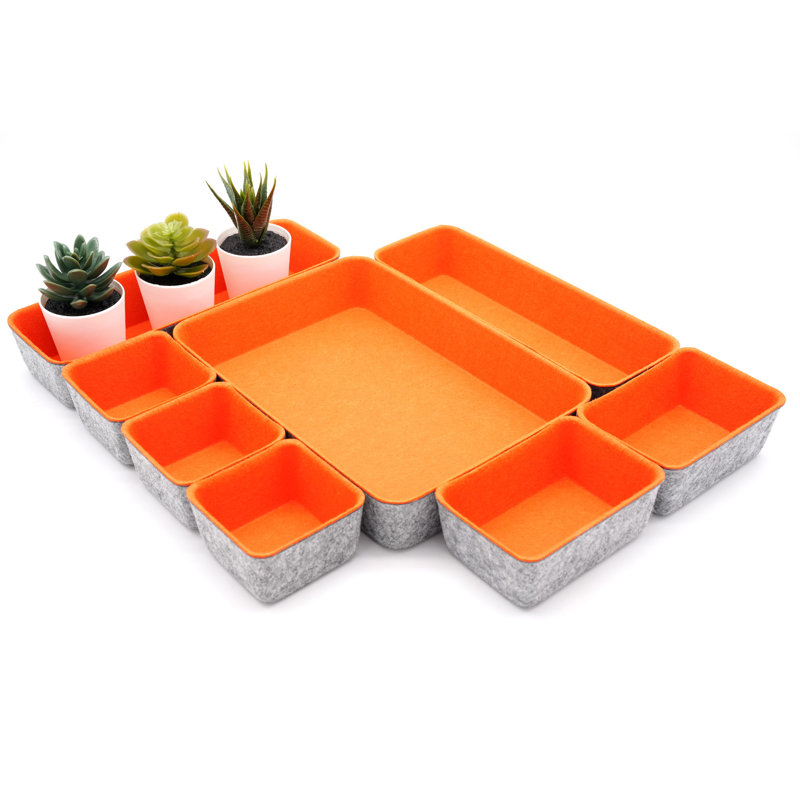Geneseo 1.8'' H x 7.9'' W x 10.8'' D Organizer Set, Orange