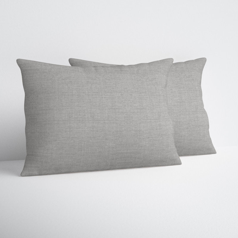 Easton Sunbrella Weather Resistant Lumbar Pillows, 12" x 18", Cast Pumice