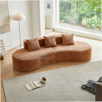 Boneless Modern Curved Sectional Sofa, 5-Seater Couch, Comfortable And Stylish For Living Room, Apartment, Home Decor, Easy Assembly