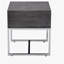 Grey Oak and Chrome Storage End Table