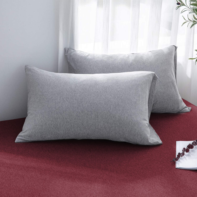 Jersey Knit Fitted Sheet, Burgundy, Double (4'6)