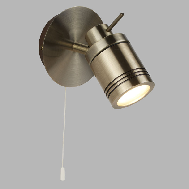 Azriel Mild Steel Spotlight, Antique Brass