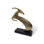 Gold Bronze Aluminium Antelope Sculpture - Abstract Decorative Figure on Black Base for Home Accessories