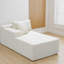 Méridienne Koli faisant face à droite, canapé modulaire à compression Compenont, velours côtelé gris-565681805