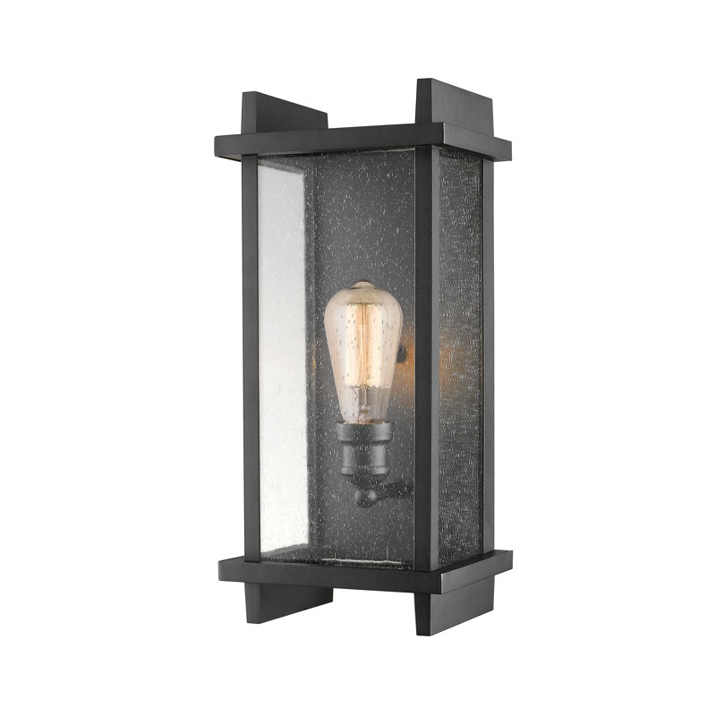 Casha Glass Wall Light, Black