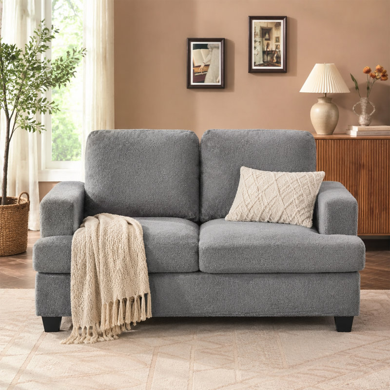 Canapé-lit standard rembourré Morden, Gris foncé, H 36,25 po x l 63 po x P 37 po