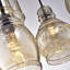 Luminaire suspendu de style cloches en grappe en verre cognac noir à 3 lumières Nickelson