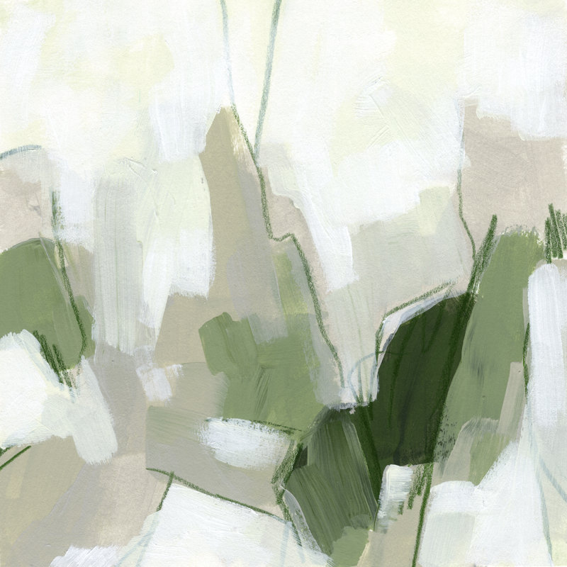 Emerald Fragment II by June Erica Vess - Wrapped Canvas Painting, 30cm H x 30cm W