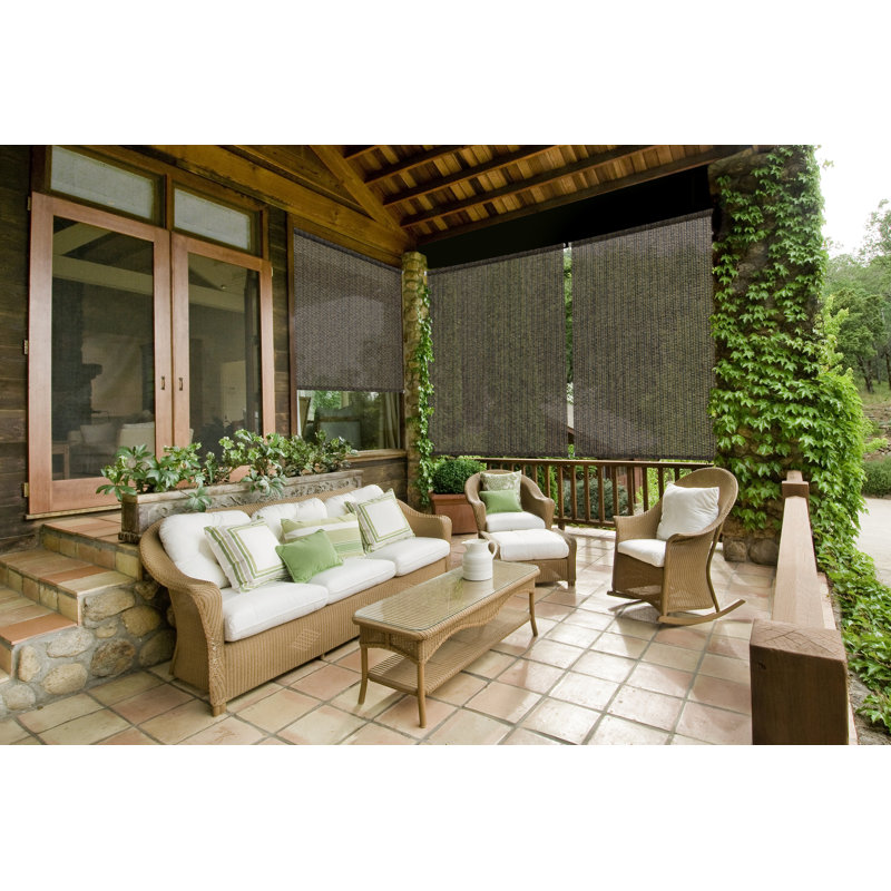 Rideau solaire arqué semi-transparent, l 48 po x L 72 po, Moka