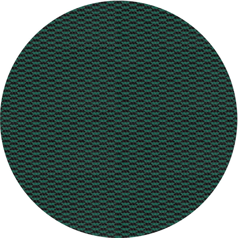 Tapis vert tissé à la machine, Rond 8 pi