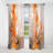 Orange Brown Shattered Realities - Modern Curtain - Velvet Room Darkening - 1 Panel-107826979