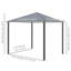 Pavillon de jardin 10 'x 10', abri de jardin avec auvent et moustiquaire, toit ventilé