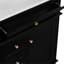 Meuble-lavabo noir de 30 po, lavabo en céramique, tiroir basculant, trois tiroirs, tablette de porte, configuration de rangement bien pensée, meuble-lavabo de 30 po avec finition, une et une tablette Essentials